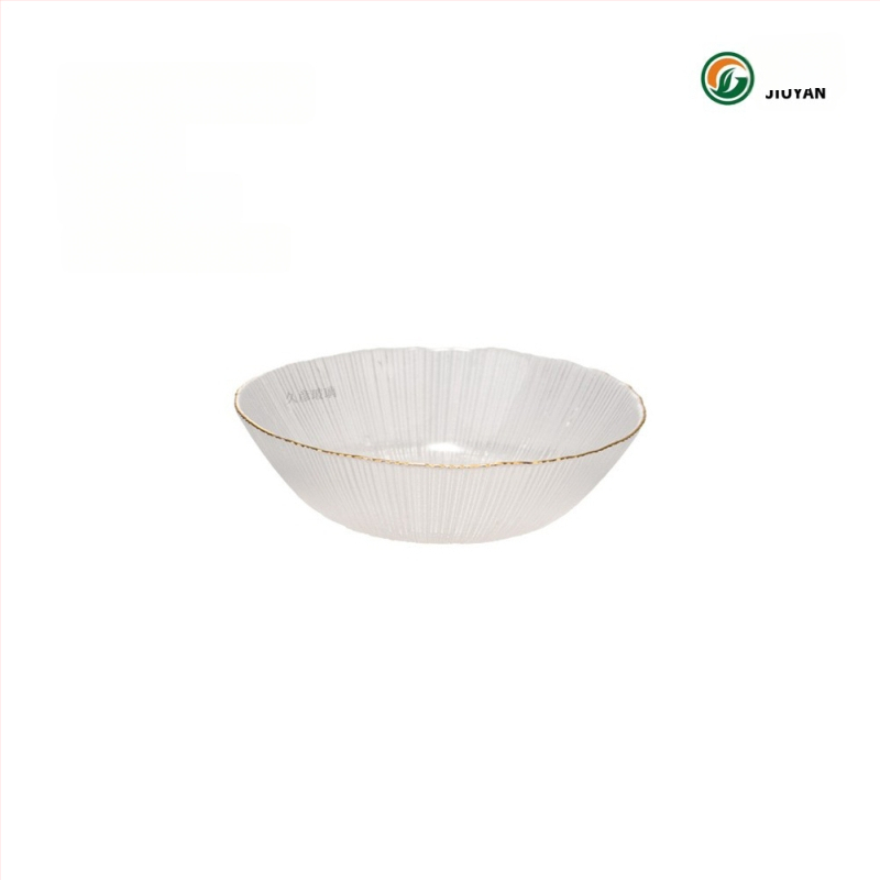 Set de boluri din sticlă Jiuyan, rotund, compatibil cu microundele, motif artificii, sticlă rezistentă la temperaturi