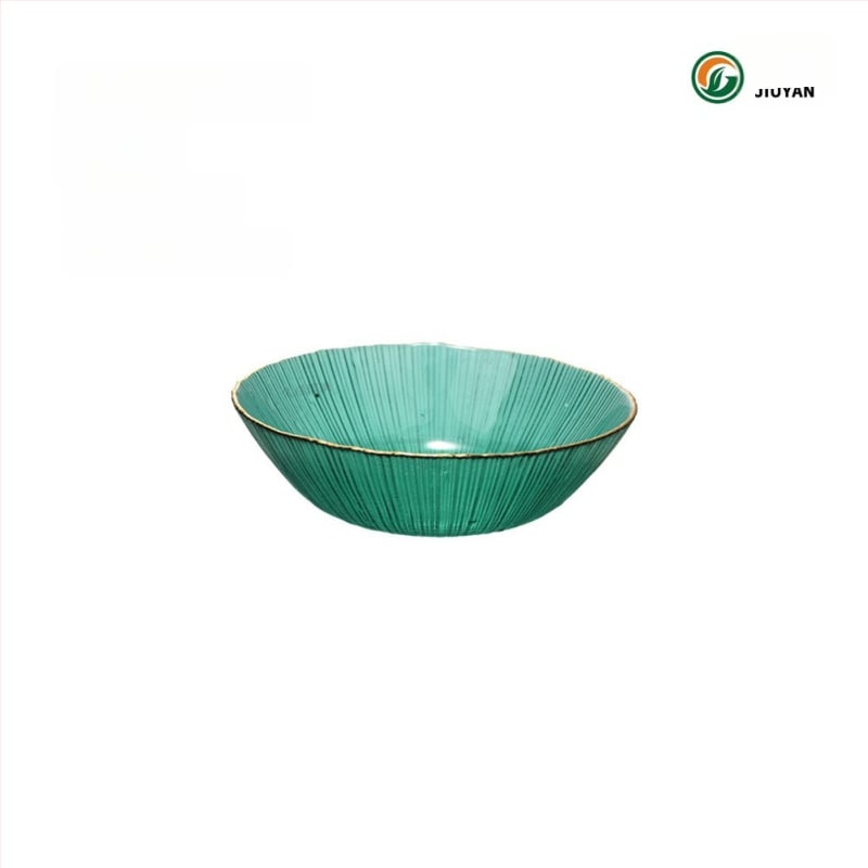 Set de boluri din sticlă Jiuyan, rotund, compatibil cu microundele, motif artificii, sticlă rezistentă la temperaturi