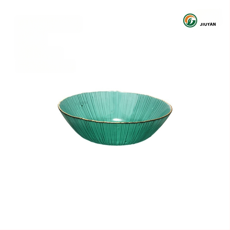 Set de boluri din sticlă Jiuyan, rotund, compatibil cu microundele, motif artificii, sticlă rezistentă la temperaturi