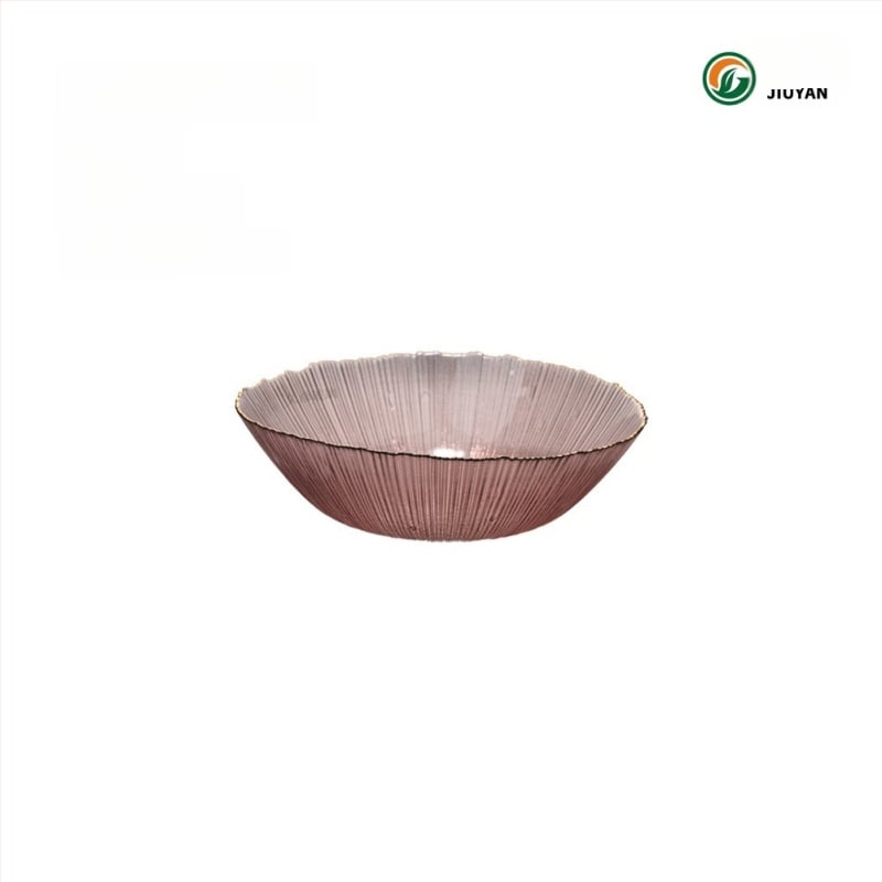 Set de boluri din sticlă Jiuyan, rotund, compatibil cu microundele, motif artificii, sticlă rezistentă la temperaturi