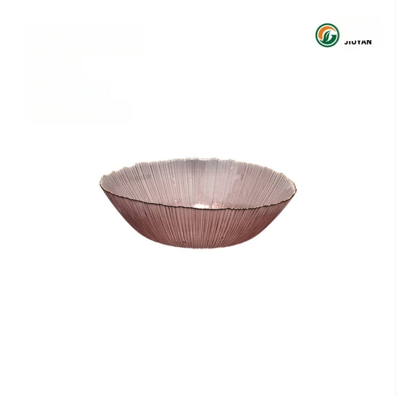 Set de boluri din sticlă Jiuyan, rotund, compatibil cu microundele, motif artificii, sticlă rezistentă la temperaturi