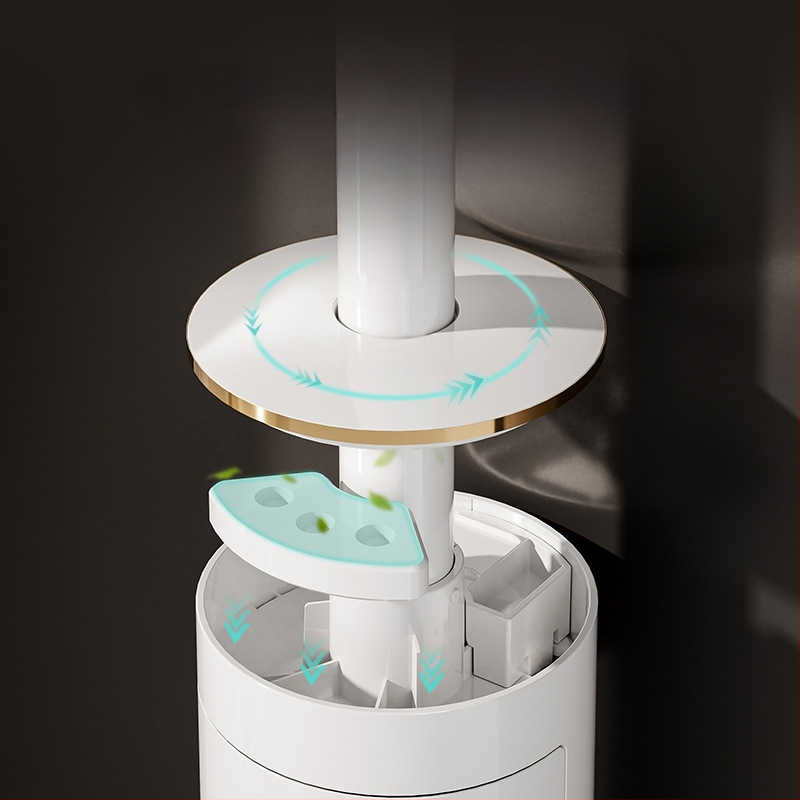 Perie de toaletă de unică folosință montată pe perete, cu cap de schimb, design fără unghiuri moarte, model 2025