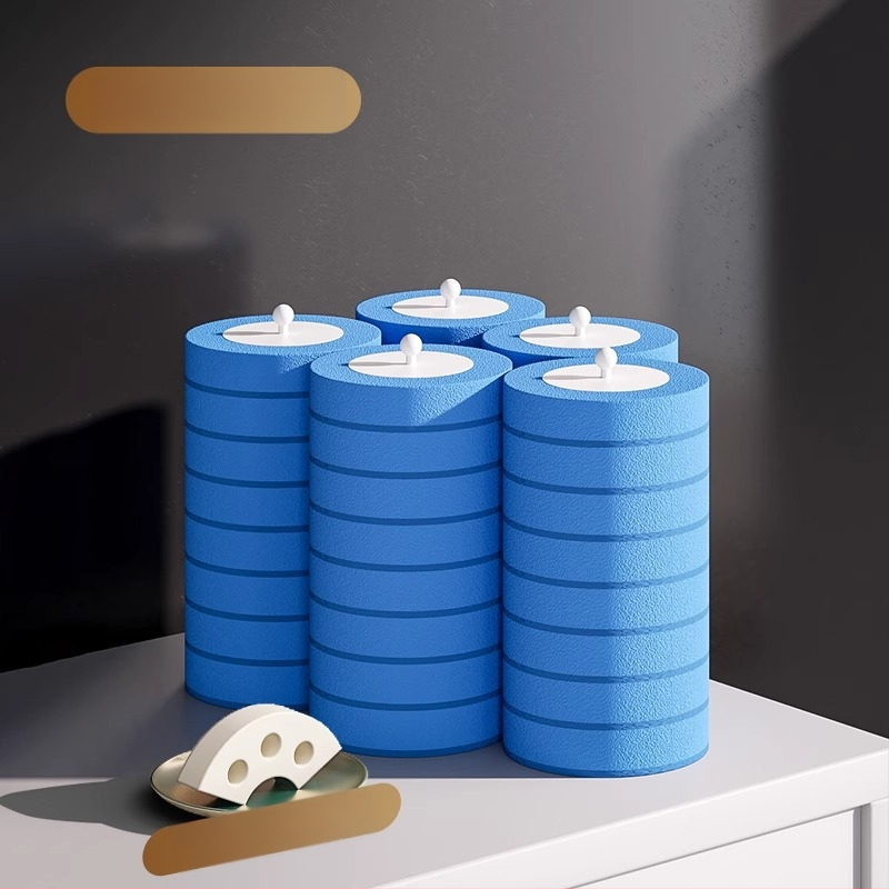 Perie de toaletă de unică folosință montată pe perete, cu cap de schimb, design fără unghiuri moarte, model 2025