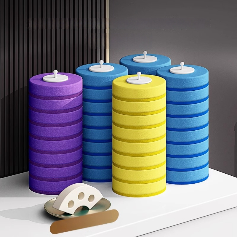 Perie de toaletă de unică folosință montată pe perete, cu cap de schimb, design fără unghiuri moarte, model 2025