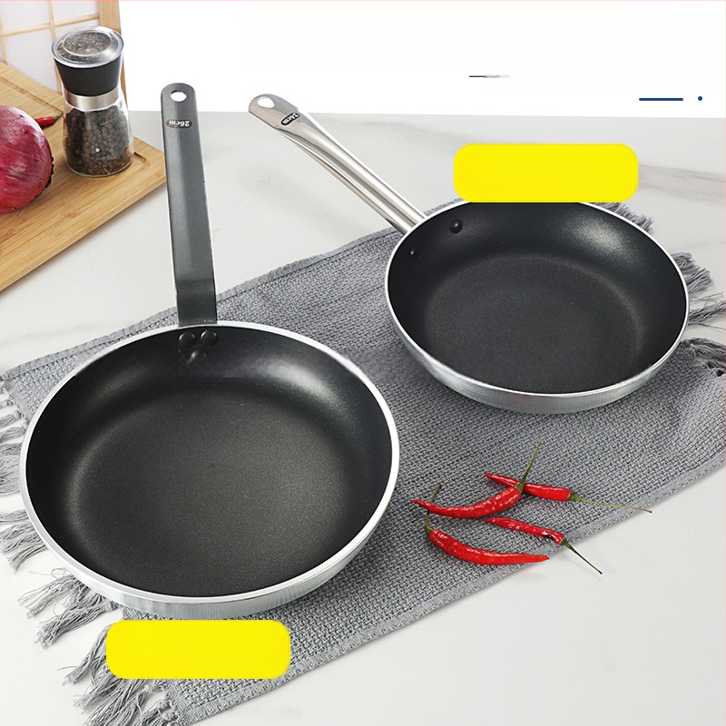 Bear Zhizhe Tava s ravnim dnom i neljepljivim dnom za palačinke i pržena jaja – aluminijska legura, višeslojno dno, kompatibilno s indukcijskom i plinskom pločom