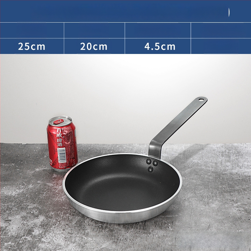 Bear Zhizhe Tava s ravnim dnom i neljepljivim dnom za palačinke i pržena jaja – aluminijska legura, višeslojno dno, kompatibilno s indukcijskom i plinskom pločom