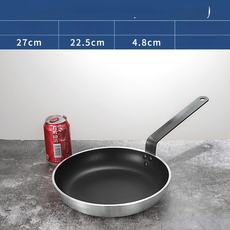 Bear Zhizhe Tava s ravnim dnom i neljepljivim dnom za palačinke i pržena jaja – aluminijska legura, višeslojno dno, kompatibilno s indukcijskom i plinskom pločom
