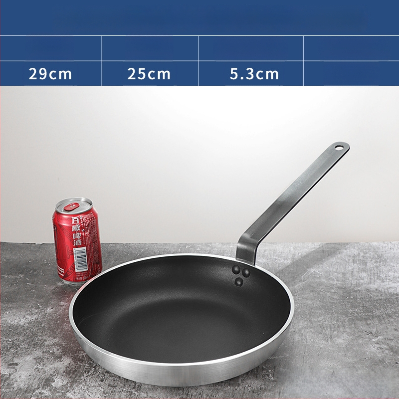 Bear Zhizhe Tava s ravnim dnom i neljepljivim dnom za palačinke i pržena jaja – aluminijska legura, višeslojno dno, kompatibilno s indukcijskom i plinskom pločom