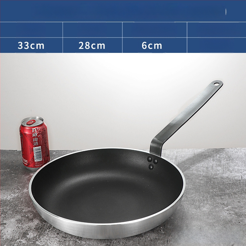 Bear Zhizhe Tava s ravnim dnom i neljepljivim dnom za palačinke i pržena jaja – aluminijska legura, višeslojno dno, kompatibilno s indukcijskom i plinskom pločom