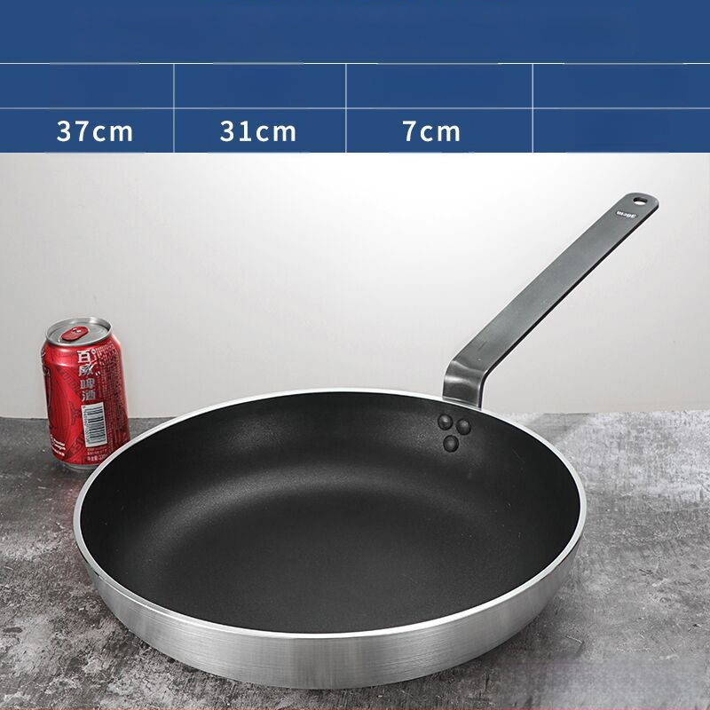 Bear Zhizhe Tava s ravnim dnom i neljepljivim dnom za palačinke i pržena jaja – aluminijska legura, višeslojno dno, kompatibilno s indukcijskom i plinskom pločom