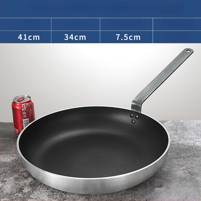Bear Zhizhe Tava s ravnim dnom i neljepljivim dnom za palačinke i pržena jaja – aluminijska legura, višeslojno dno, kompatibilno s indukcijskom i plinskom pločom