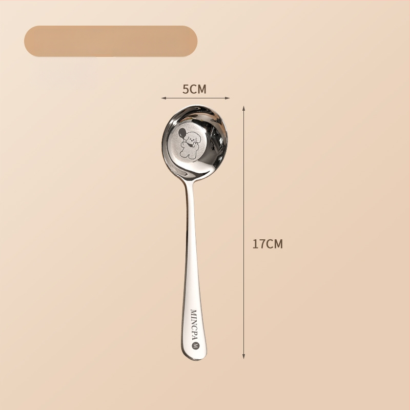 Παιδικό Κουτάλι Σούπας από Ανοξείδωτο Ατσάλι 316, στρογγυλή κεφαλή, βαθύ, με επίπεδη βάση, κατάλληλο για τρόφιμα