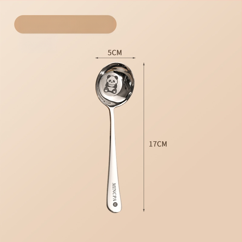 Παιδικό Κουτάλι Σούπας από Ανοξείδωτο Ατσάλι 316, στρογγυλή κεφαλή, βαθύ, με επίπεδη βάση, κατάλληλο για τρόφιμα