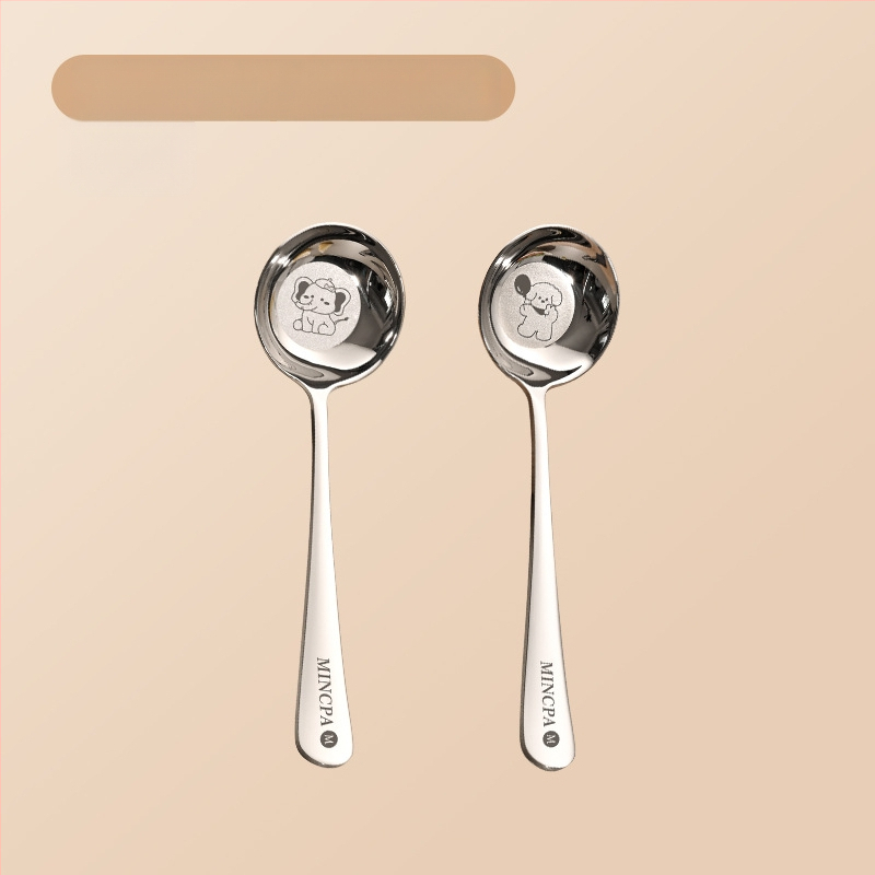 Παιδικό Κουτάλι Σούπας από Ανοξείδωτο Ατσάλι 316, στρογγυλή κεφαλή, βαθύ, με επίπεδη βάση, κατάλληλο για τρόφιμα