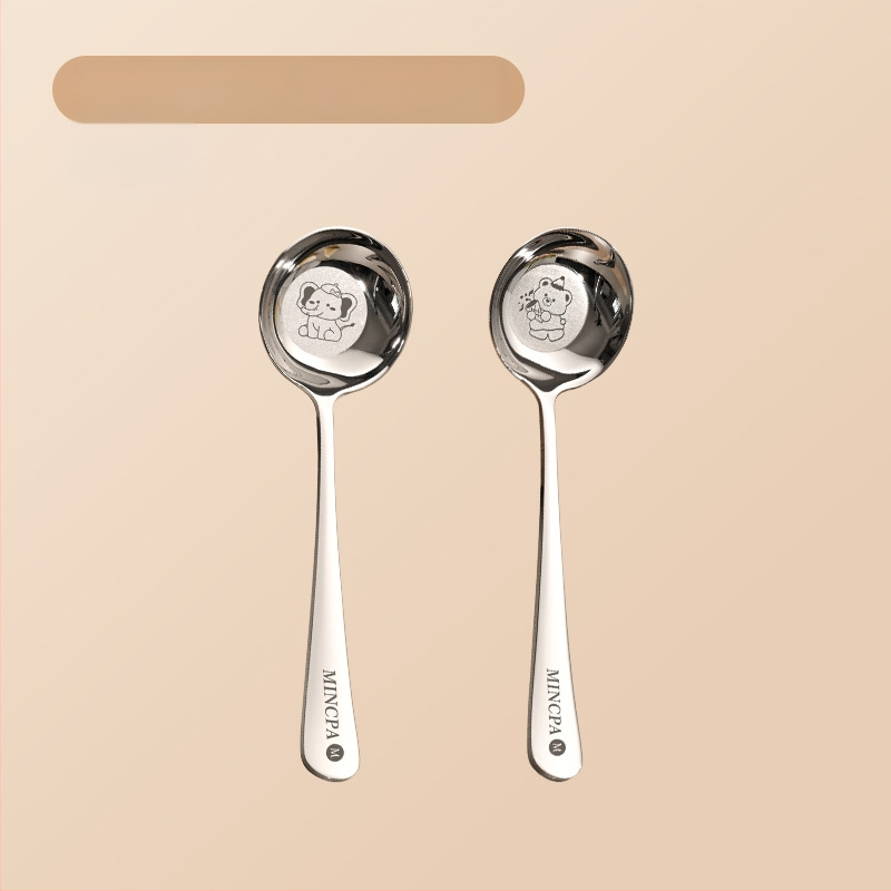 Παιδικό Κουτάλι Σούπας από Ανοξείδωτο Ατσάλι 316, στρογγυλή κεφαλή, βαθύ, με επίπεδη βάση, κατάλληλο για τρόφιμα