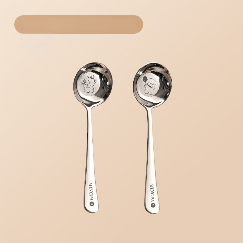 Παιδικό Κουτάλι Σούπας από Ανοξείδωτο Ατσάλι 316, στρογγυλή κεφαλή, βαθύ, με επίπεδη βάση, κατάλληλο για τρόφιμα