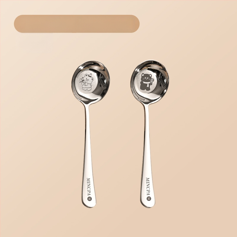 Παιδικό Κουτάλι Σούπας από Ανοξείδωτο Ατσάλι 316, στρογγυλή κεφαλή, βαθύ, με επίπεδη βάση, κατάλληλο για τρόφιμα