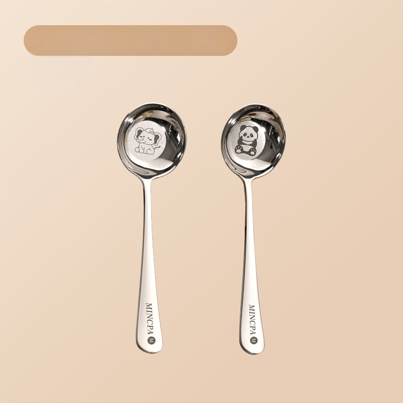 Παιδικό Κουτάλι Σούπας από Ανοξείδωτο Ατσάλι 316, στρογγυλή κεφαλή, βαθύ, με επίπεδη βάση, κατάλληλο για τρόφιμα