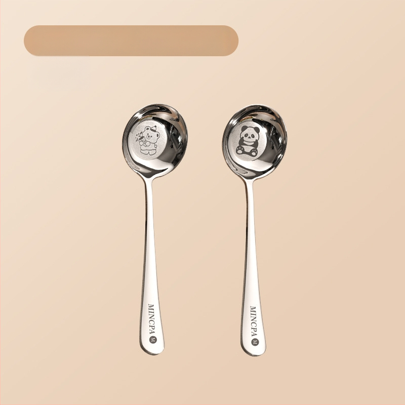 Παιδικό Κουτάλι Σούπας από Ανοξείδωτο Ατσάλι 316, στρογγυλή κεφαλή, βαθύ, με επίπεδη βάση, κατάλληλο για τρόφιμα