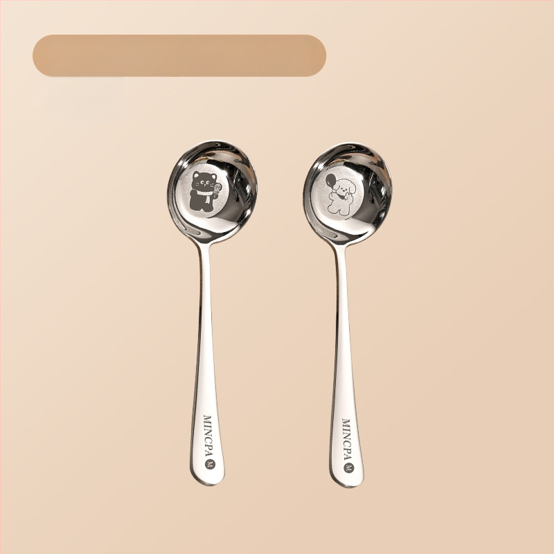 Παιδικό Κουτάλι Σούπας από Ανοξείδωτο Ατσάλι 316, στρογγυλή κεφαλή, βαθύ, με επίπεδη βάση, κατάλληλο για τρόφιμα