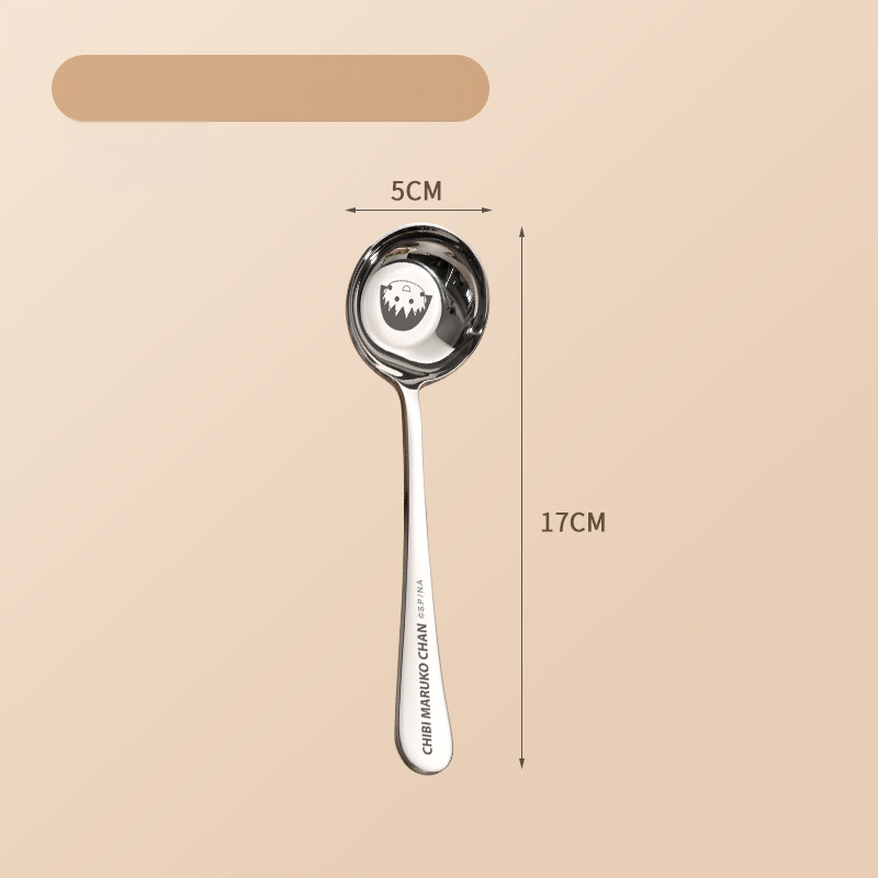 Παιδικό Κουτάλι Σούπας από Ανοξείδωτο Ατσάλι 316, στρογγυλή κεφαλή, βαθύ, με επίπεδη βάση, κατάλληλο για τρόφιμα