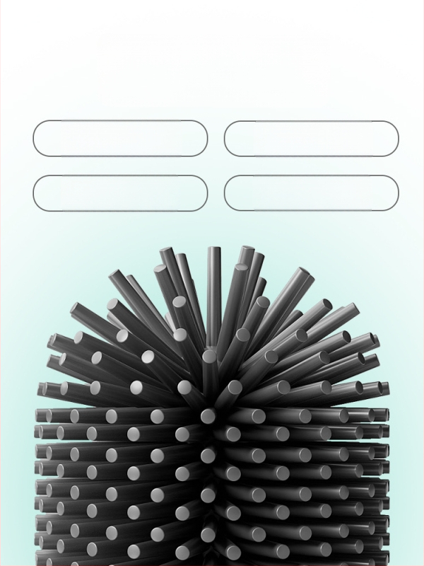 Set četke za zahod s silikonskim glavama i aluminijskom šipkom (šipka od aluminija; silikonske glave; zamjenske glave uključene; univerzalna kompatibilnost; brend: Dima)