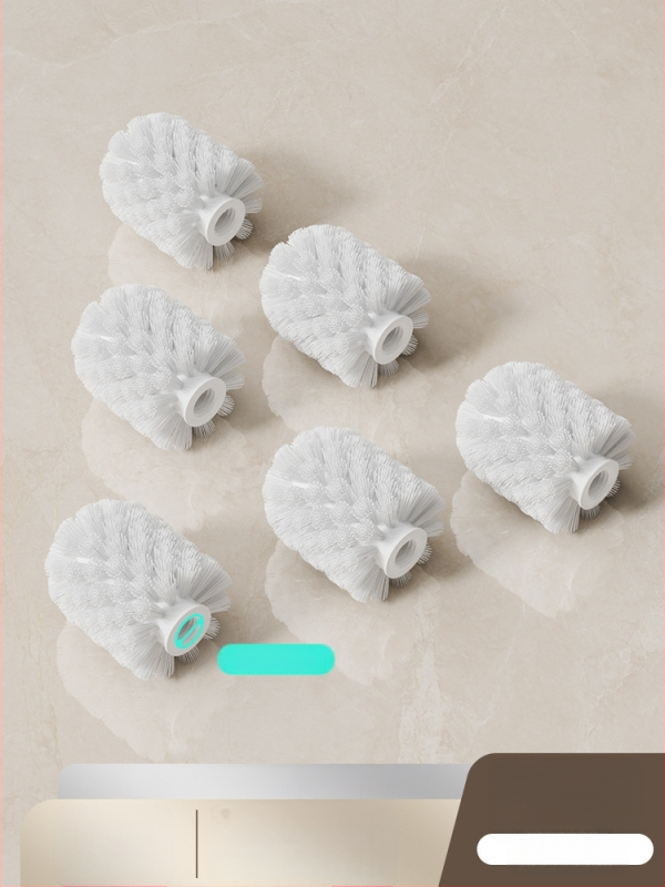 Set četke za zahod s silikonskim glavama i aluminijskom šipkom (šipka od aluminija; silikonske glave; zamjenske glave uključene; univerzalna kompatibilnost; brend: Dima)