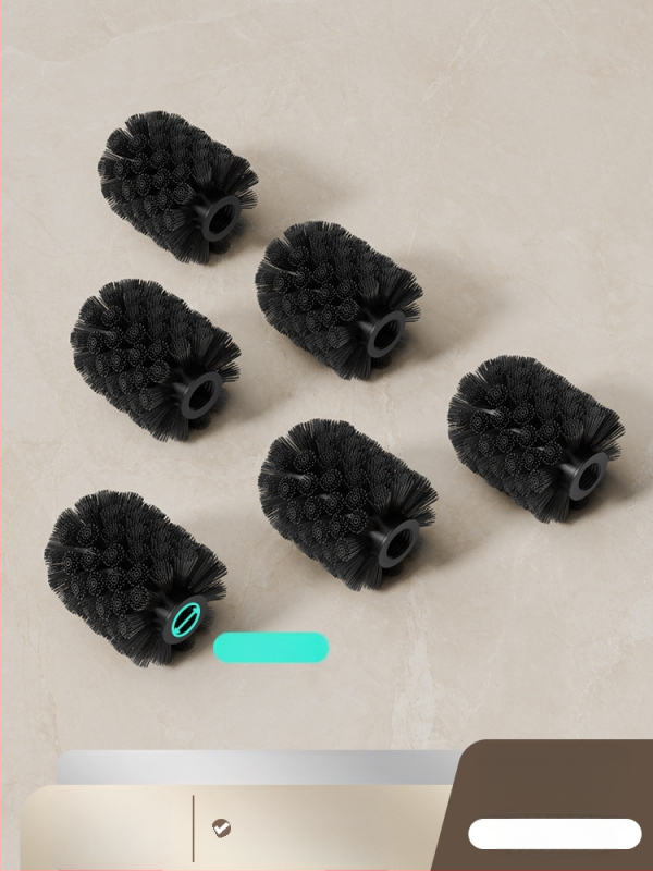 Set četke za zahod s silikonskim glavama i aluminijskom šipkom (šipka od aluminija; silikonske glave; zamjenske glave uključene; univerzalna kompatibilnost; brend: Dima)