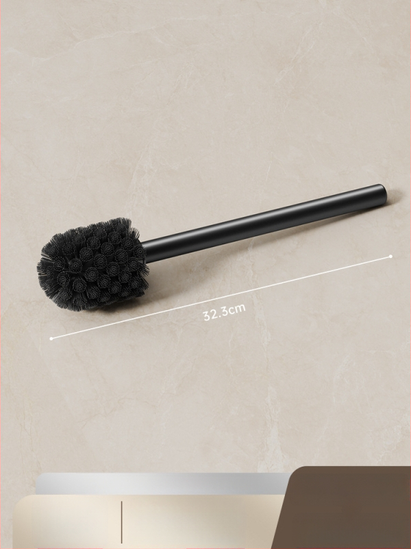 Set četke za zahod s silikonskim glavama i aluminijskom šipkom (šipka od aluminija; silikonske glave; zamjenske glave uključene; univerzalna kompatibilnost; brend: Dima)