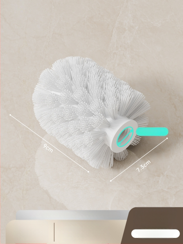 Set četke za zahod s silikonskim glavama i aluminijskom šipkom (šipka od aluminija; silikonske glave; zamjenske glave uključene; univerzalna kompatibilnost; brend: Dima)