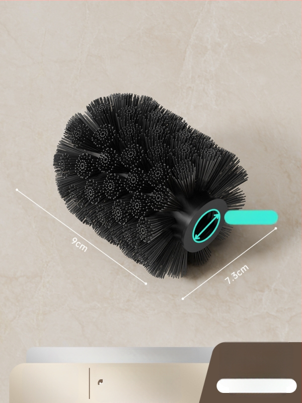 Set četke za zahod s silikonskim glavama i aluminijskom šipkom (šipka od aluminija; silikonske glave; zamjenske glave uključene; univerzalna kompatibilnost; brend: Dima)