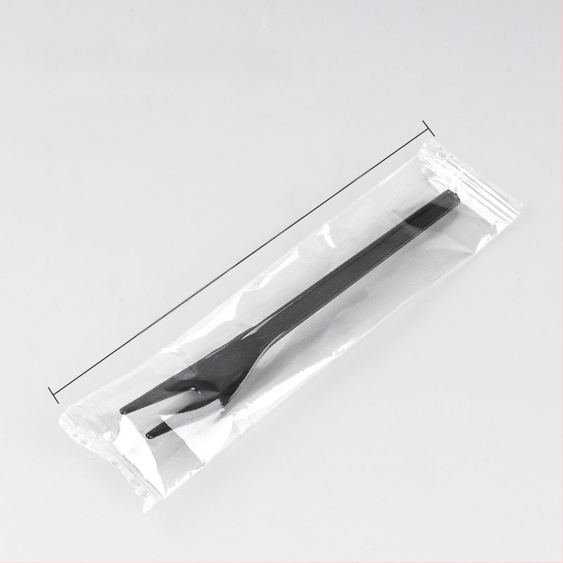 Furculiță de fructe de unică folosință, cu două dinți, stil occidental, din plastic, prietenoasă cu copiii, design modern minimalist.