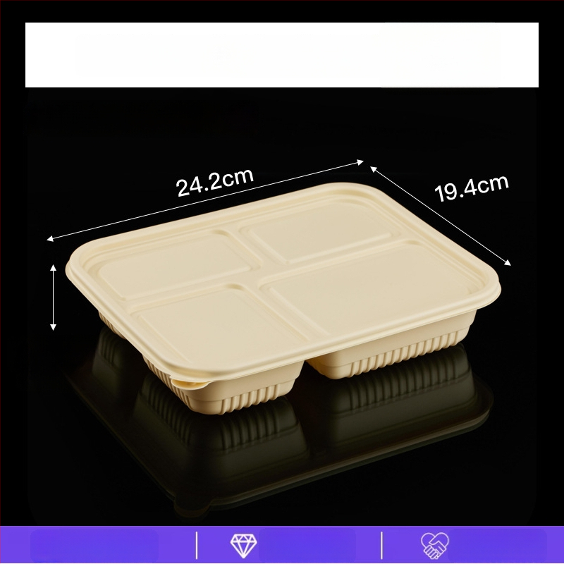 Cutie de prânz de unică folosință cu compartimente multiple (3/4/5), material PP, imprimare logo și personalizare disponibile, nu este compatibilă cu microundele.