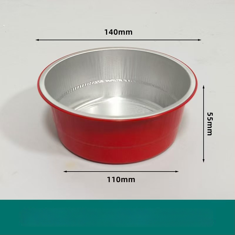 Mudis δίσκος μίας χρήσης από αλουμινόφυλλο, στρογγυλός, πάχος 0,2 mm, χωρητικότητα 100–3000, διασπώμενο.