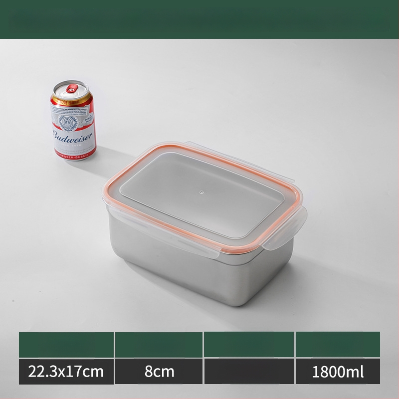 Nehrđajuća čelična kutija za hranu s metalnim poklopcem i brtvom, četvrtastog oblika, otporna na curenje, kapacitet ispod 300 ml
