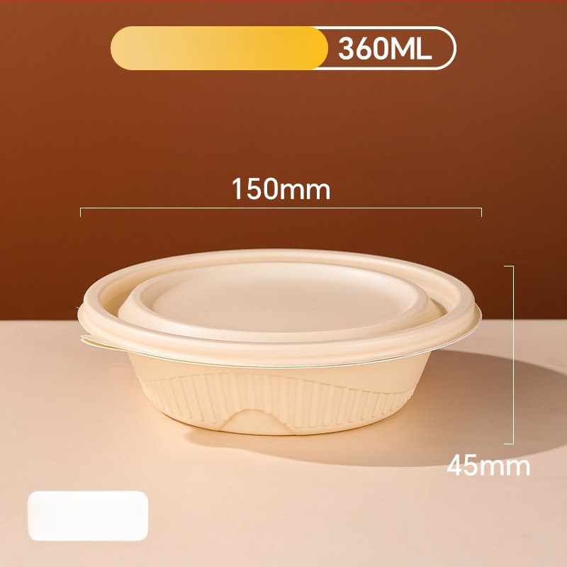 20 de seturi cutii de prânz de unică folosință din amidon de porumb cu capace, compatibile cu microunde, de calitate alimentară