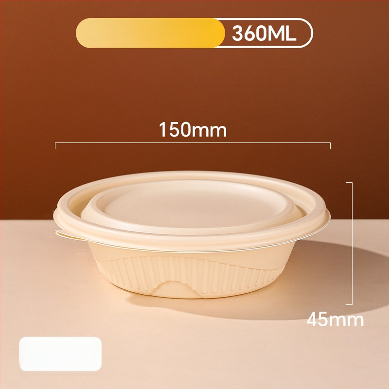 20 de seturi cutii de prânz de unică folosință din amidon de porumb cu capace, compatibile cu microunde, de calitate alimentară