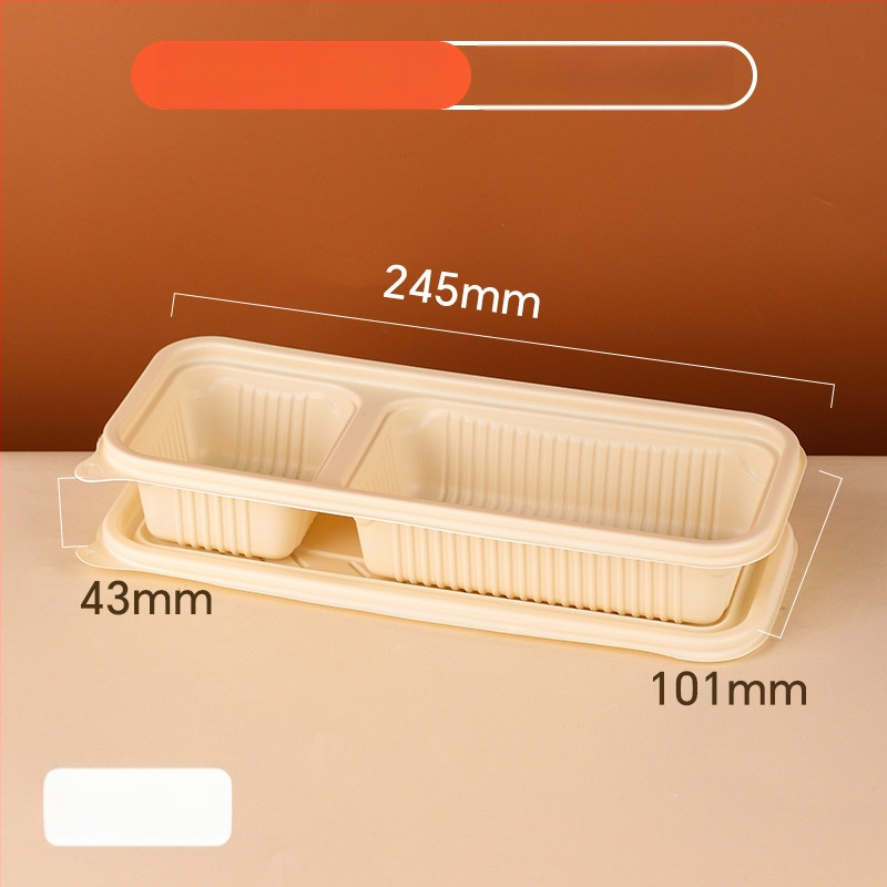 20 de seturi cutii de prânz de unică folosință din amidon de porumb cu capace, compatibile cu microunde, de calitate alimentară