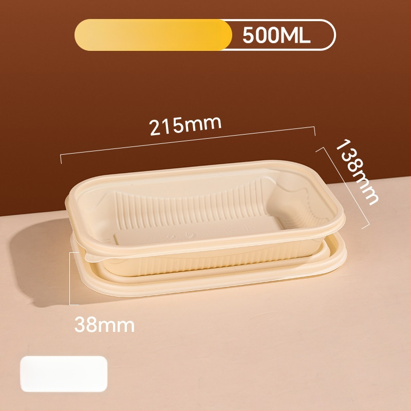 20 de seturi cutii de prânz de unică folosință din amidon de porumb cu capace, compatibile cu microunde, de calitate alimentară