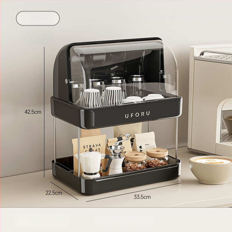 Държач за чаши и настолен органайзер с двойно ниво поднос за отцеждане – модел 985, артикул F977JSM97T5HTM, стил: универсален, материал: коприна