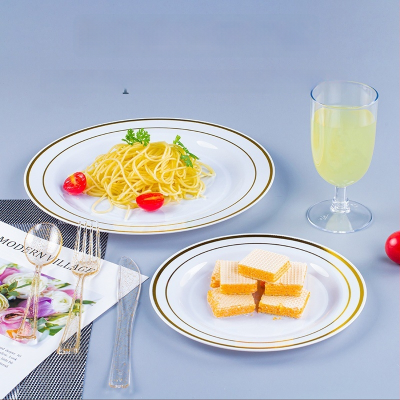 Πιάτο μίας χρήσης για δείπνο, PS πλαστικό, παχυνόμενο σκληρό πλαστικό, στρογγυλό, πάχος 0,5 mm, χωρητικότητα 20