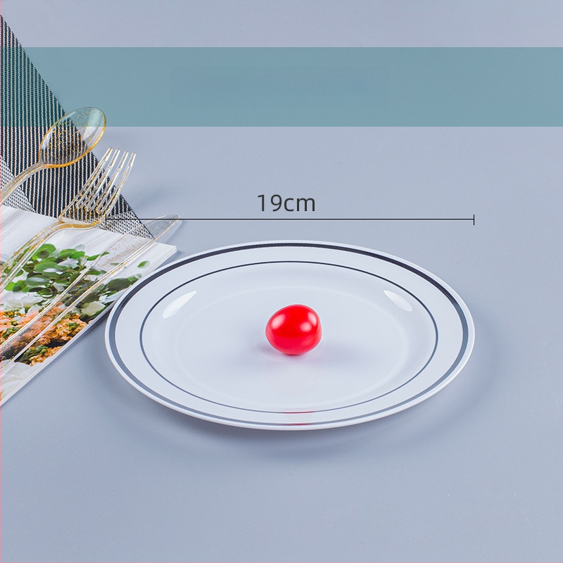 Πιάτο μίας χρήσης για δείπνο, PS πλαστικό, παχυνόμενο σκληρό πλαστικό, στρογγυλό, πάχος 0,5 mm, χωρητικότητα 20