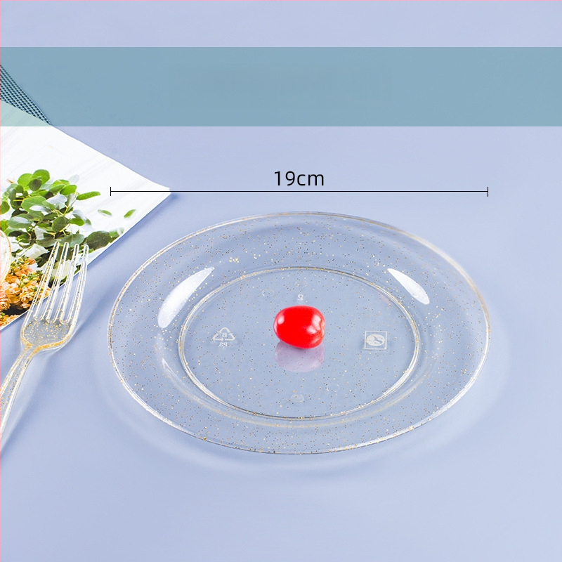 Πιάτο μίας χρήσης για δείπνο, PS πλαστικό, παχυνόμενο σκληρό πλαστικό, στρογγυλό, πάχος 0,5 mm, χωρητικότητα 20