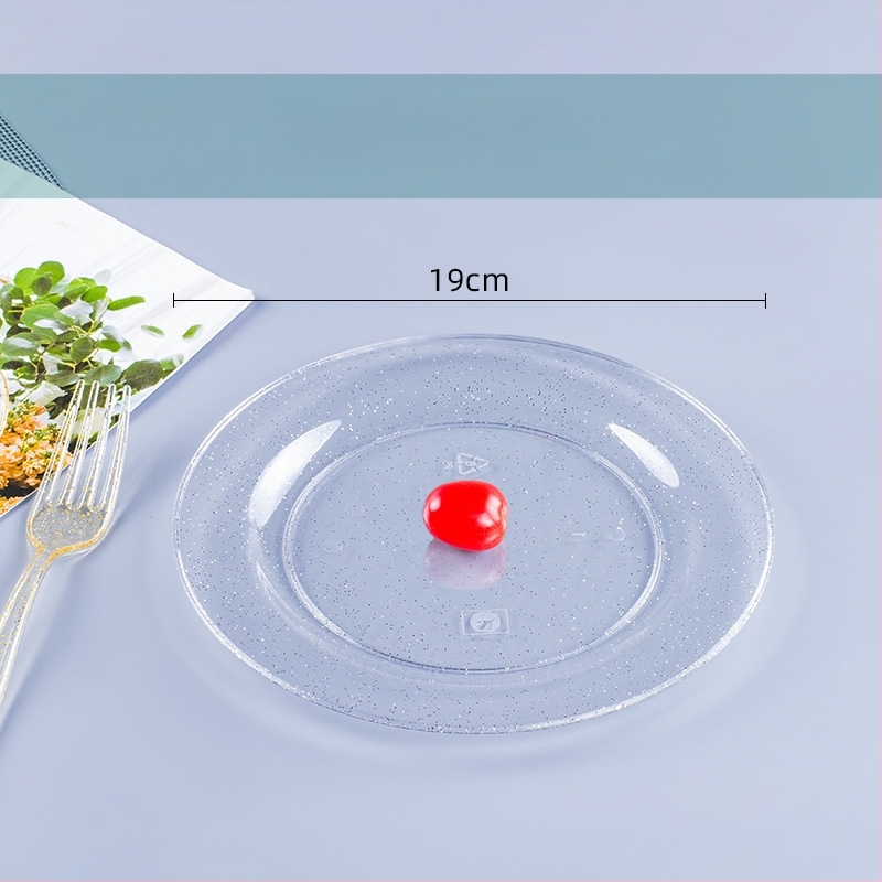 Πιάτο μίας χρήσης για δείπνο, PS πλαστικό, παχυνόμενο σκληρό πλαστικό, στρογγυλό, πάχος 0,5 mm, χωρητικότητα 20