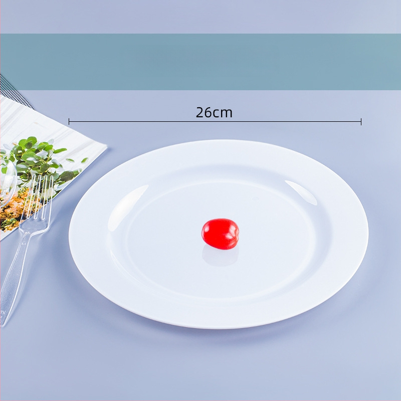 Πιάτο μίας χρήσης για δείπνο, PS πλαστικό, παχυνόμενο σκληρό πλαστικό, στρογγυλό, πάχος 0,5 mm, χωρητικότητα 20