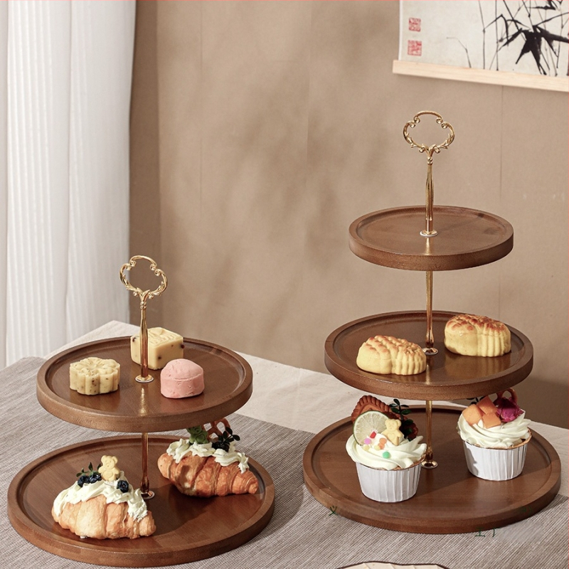 Πολυεπίπενο σταντ επίδειξης γλυκών για τραπέζι, διακόσμηση με μεταξωτά λουλούδια, μοντέρνο μινιμαλιστικό στυλ, Yi xi, Πρώτης Κατηγορίας Ποιότητα