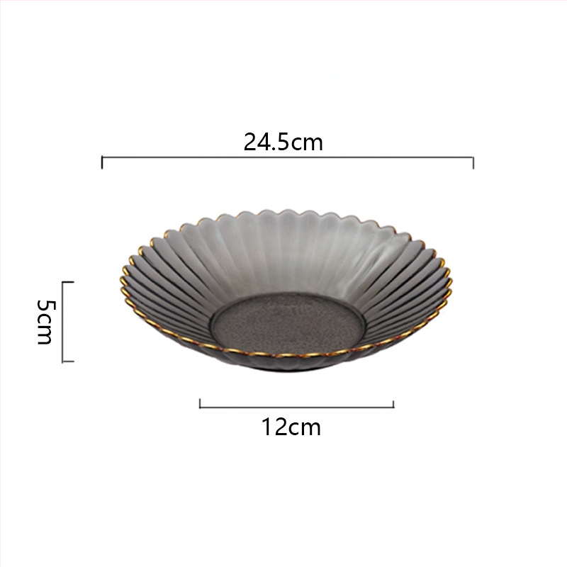 Set din sticlă pentru fructe și boluri pentru salată – rotund, design minimalist modern; diametre 10–11 cm, 13–14 cm și 18–19 cm; sticlă rezistentă la căldură