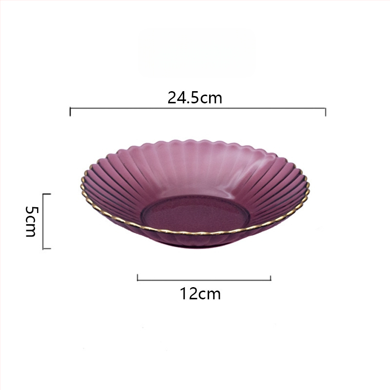 Set din sticlă pentru fructe și boluri pentru salată – rotund, design minimalist modern; diametre 10–11 cm, 13–14 cm și 18–19 cm; sticlă rezistentă la căldură