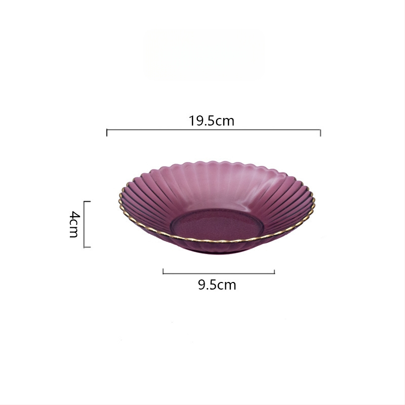 Set din sticlă pentru fructe și boluri pentru salată – rotund, design minimalist modern; diametre 10–11 cm, 13–14 cm și 18–19 cm; sticlă rezistentă la căldură