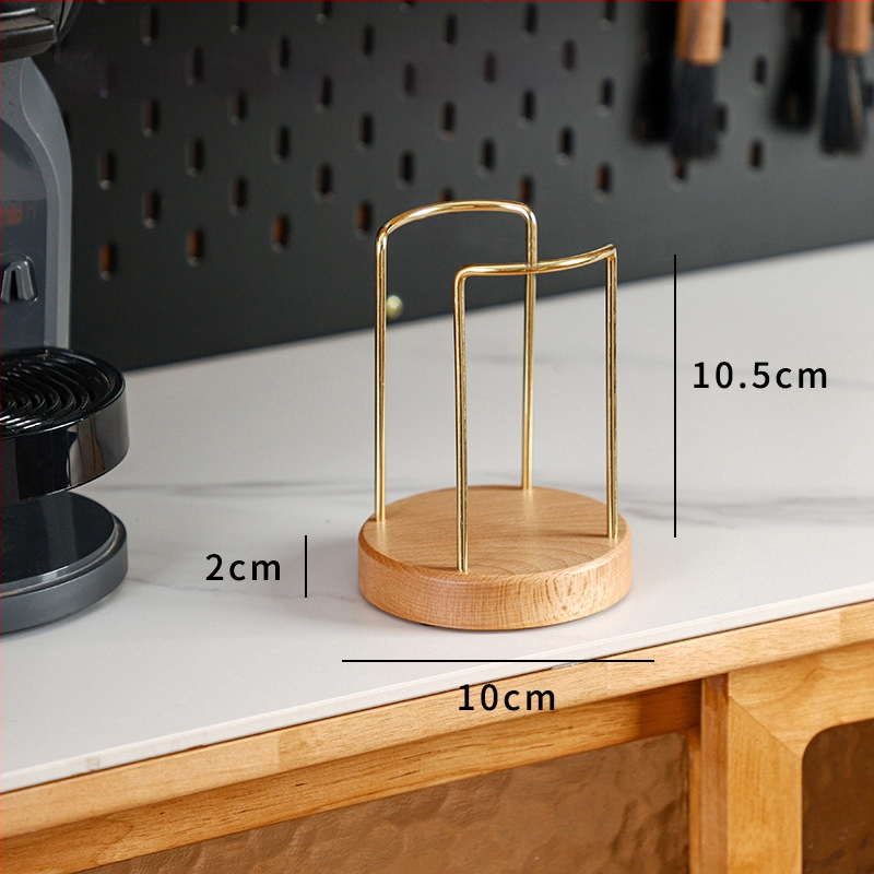 Drevený držiak na poháre – moderný a jednoduchý dizajn, stolný doplnok, bez vŕtania